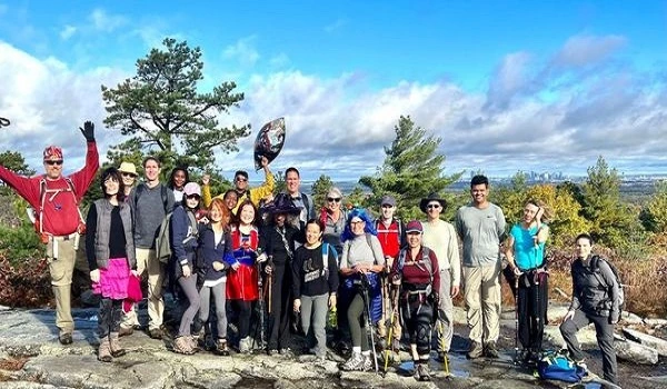 Hiking at Blue Hills Reservation