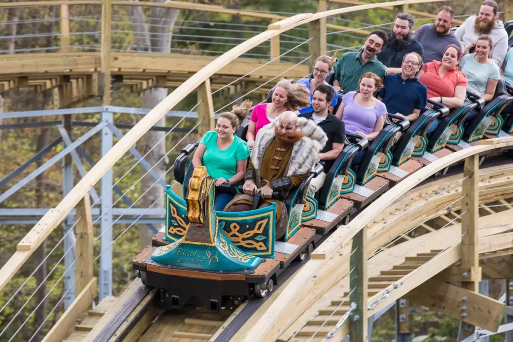 rollercoasters at Busch Gardens in Williamsburg Image