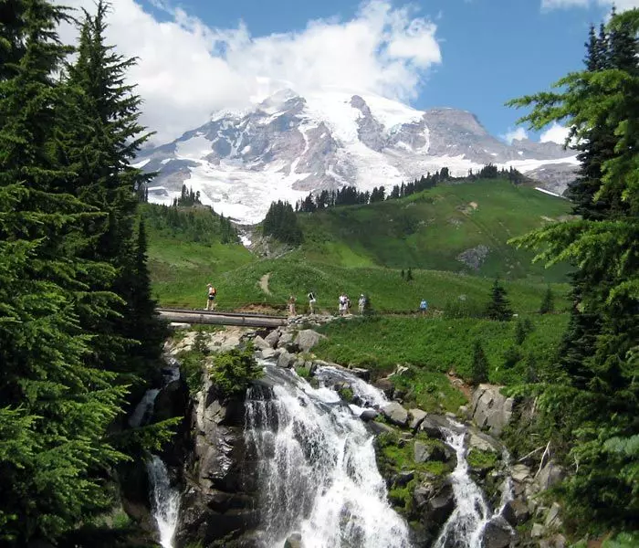 Myrtle Falls in Mount Rainier Image