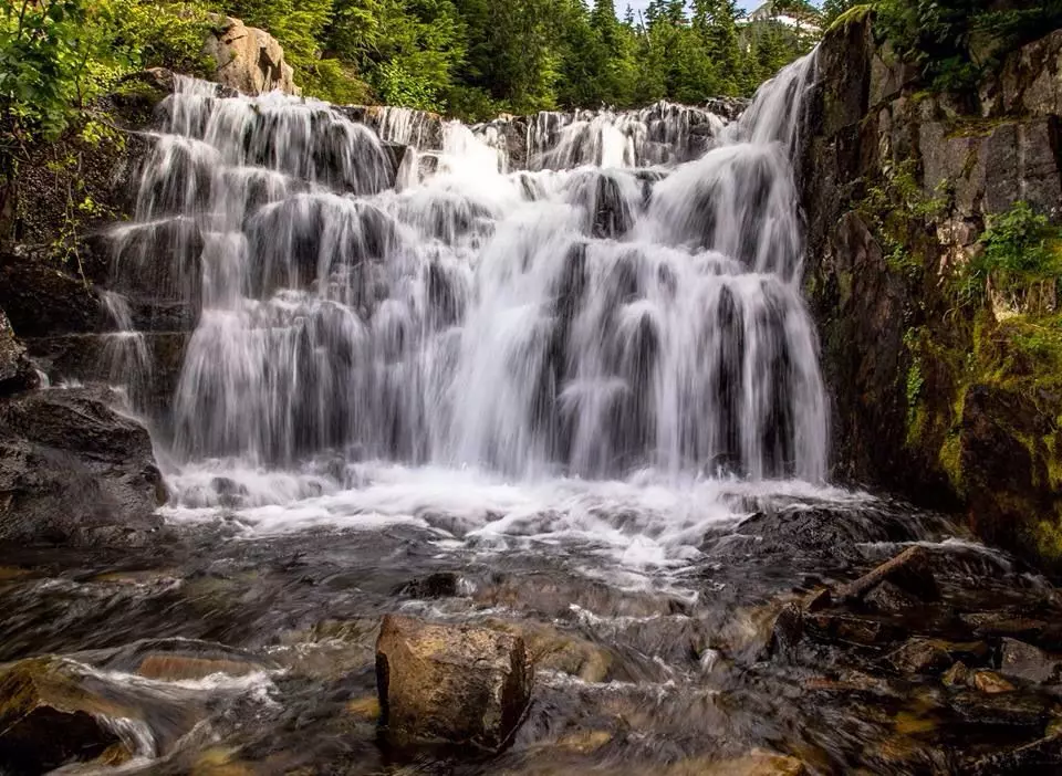 Sunbeam Falls in mount rainier Image