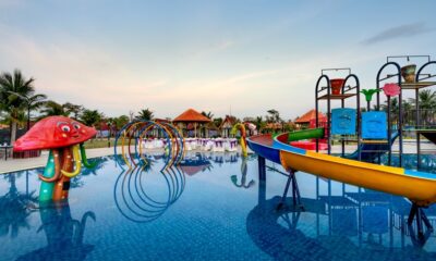 Family enjoying the pool at a family-friendly resort in Orlando