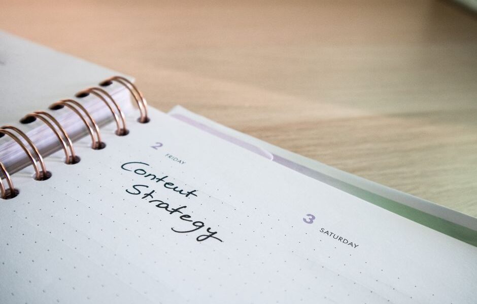 Marketing calendar showing planning for seasonal content publishing timeline