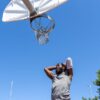 NBA player dominating during a basketball game