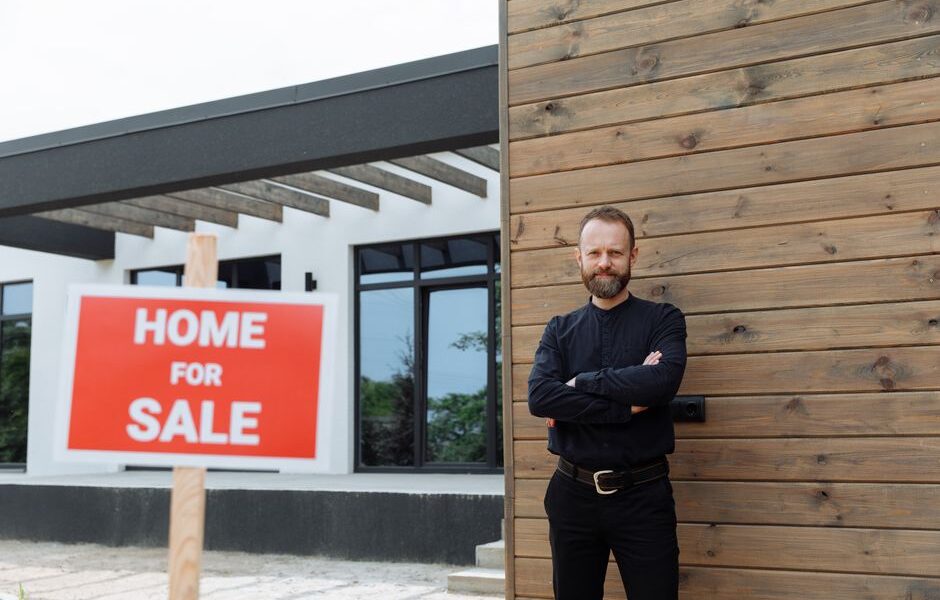 Real estate agent showing a Texas home to prospective buyers
