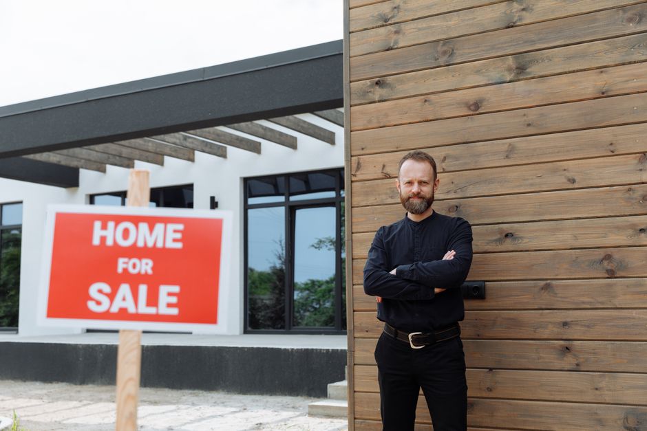 Real estate agent showing a Texas home to prospective buyers